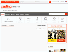 Tablet Screenshot of castingonline.com